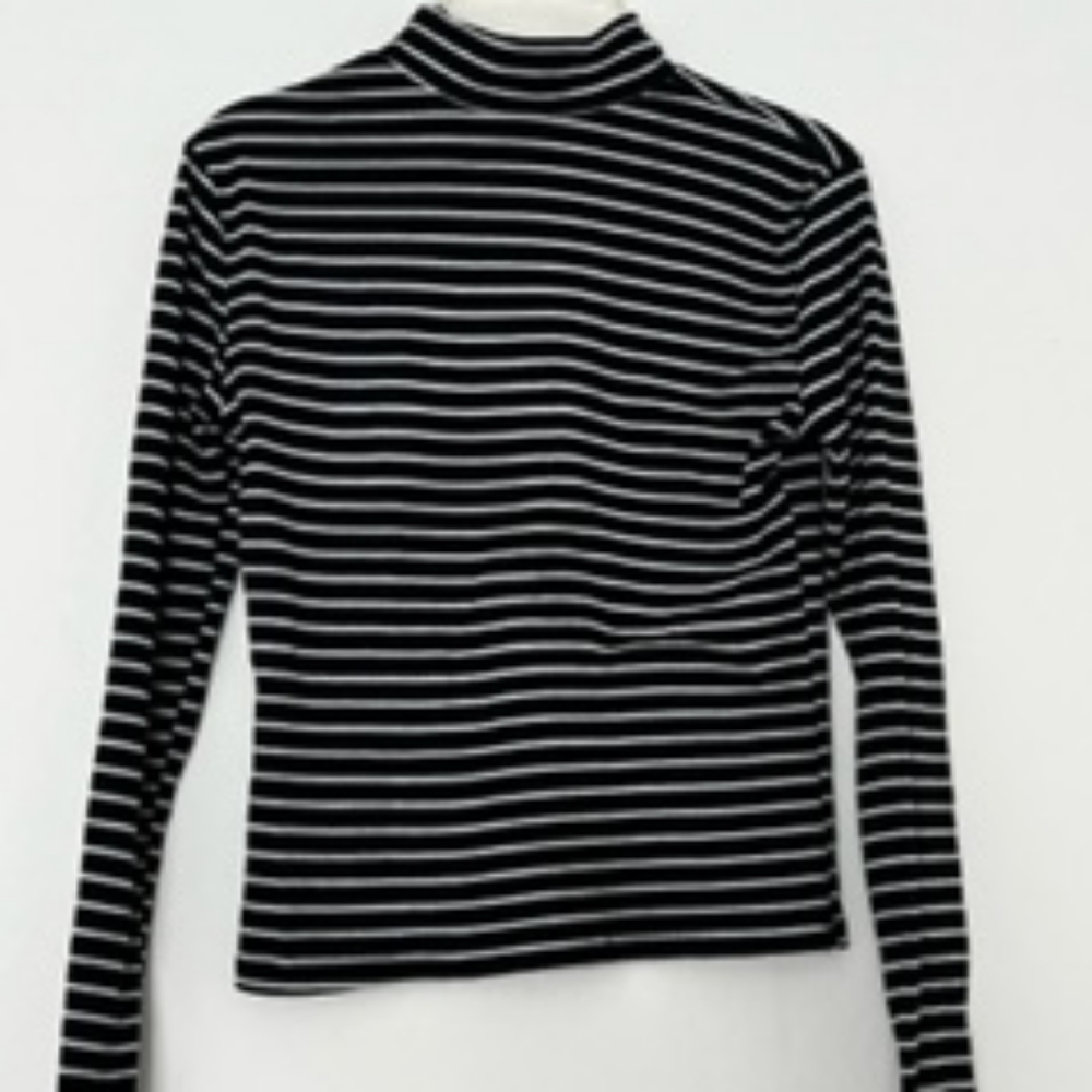 Stripped long sleeved turtkeneck
